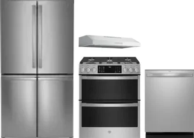4 Piece Package Includes Refrigerator, Range, Hood And Dishwasher